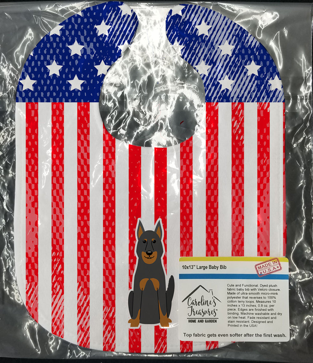 Patriotic USA Beauce Shepherd Dog Baby Bib Easy-Clean Baby Bib Baby Feeding Accessory Baby Mealtime Essential, 10 x 13, Multicolor