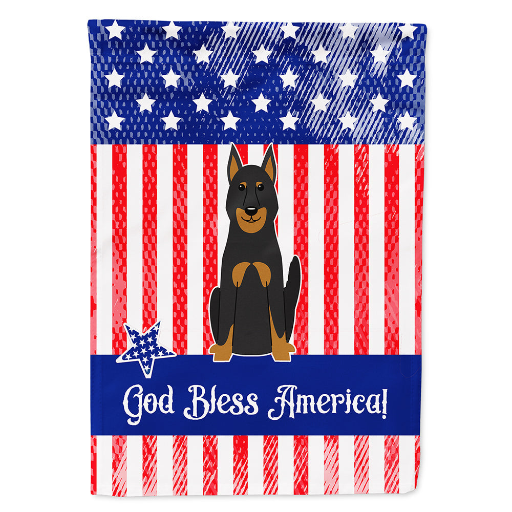 Patriotic USA Beauce Shepherd Dog House Flag 28x40 Porch Sleeve Pole Decorative Outside Yard Banner Artwork Wall Hanging, Polyester