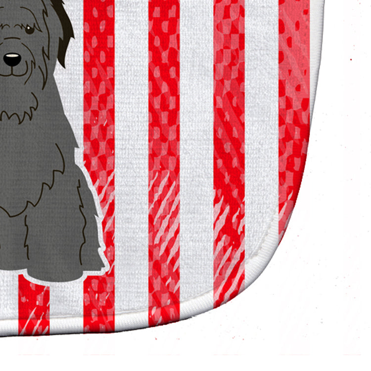 Patriotic USA Briard Black Baby Bib Easy-Clean Baby Bib Baby Feeding Accessory Baby Mealtime Essential, 10 x 13, Multicolor