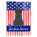 Patriotic USA Briard Black House Flag 28x40 Porch Sleeve Pole Decorative Outside Yard Banner Artwork Wall Hanging, Polyester