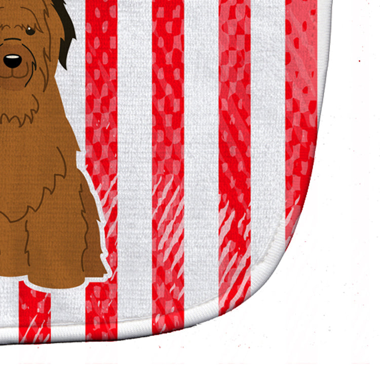 Patriotic USA Briard Brown Baby Bib Easy-Clean Baby Bib Baby Feeding Accessory Baby Mealtime Essential, 10 x 13, Multicolor