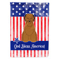 Patriotic USA Briard Brown House Flag 28x40 Porch Sleeve Pole Decorative Outside Yard Banner Artwork Wall Hanging, Polyester