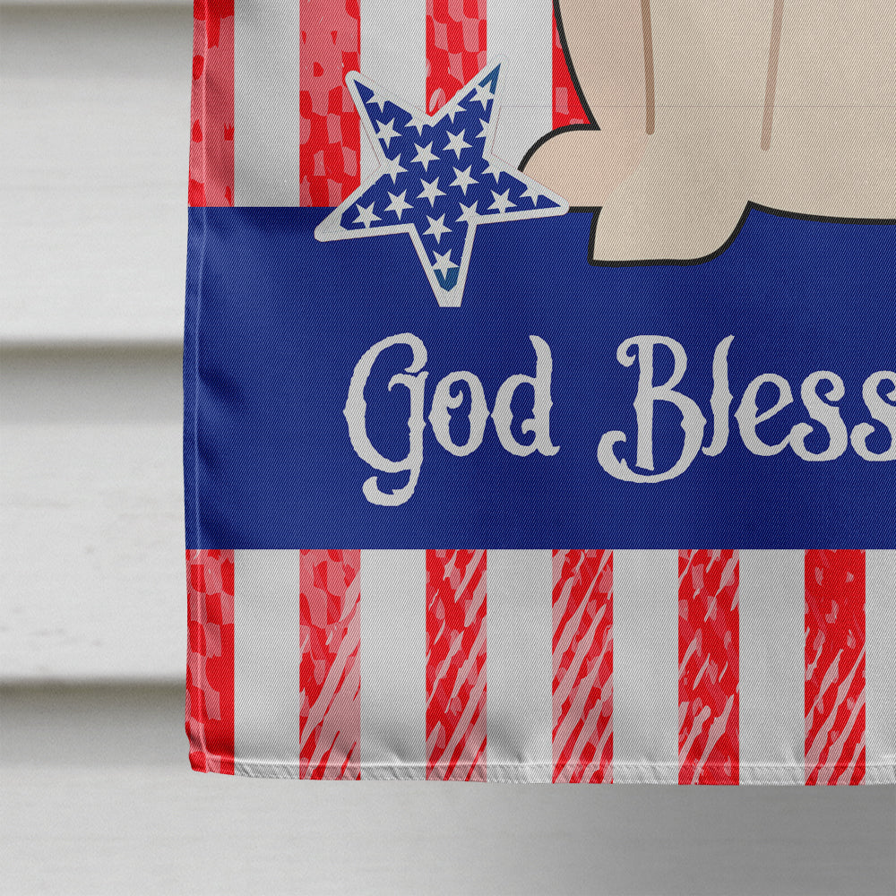 Patriotic USA Great Pyrenese House Flag 28x40 Porch Sleeve Pole Decorative Outside Yard Banner Artwork Wall Hanging, Polyester