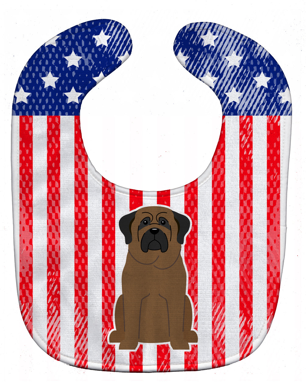Patriotic USA Bullmastiff Baby Bib Easy-Clean Baby Bib Baby Feeding Accessory Baby Mealtime Essential, 10 x 13, Multicolor