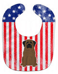 Patriotic USA Bullmastiff Baby Bib Easy-Clean Baby Bib Baby Feeding Accessory Baby Mealtime Essential, 10 x 13, Multicolor