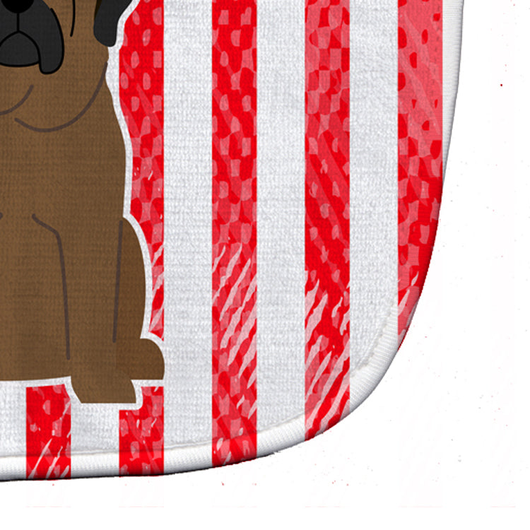 Patriotic USA Bullmastiff Baby Bib Easy-Clean Baby Bib Baby Feeding Accessory Baby Mealtime Essential, 10 x 13, Multicolor