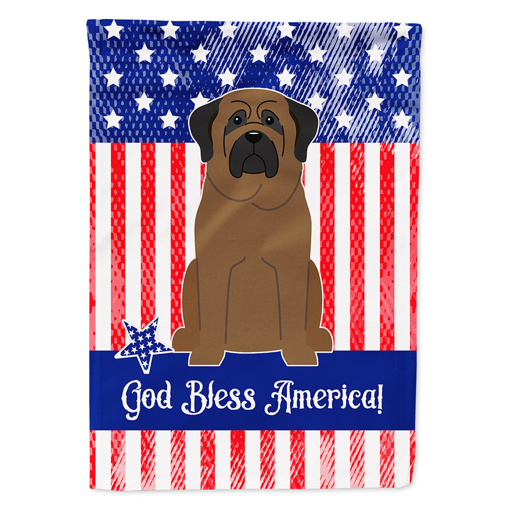 Patriotic USA Bullmastiff House Flag 28x40 Porch Sleeve Pole Decorative Outside Yard Banner Artwork Wall Hanging, Polyester