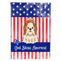 Patriotic USA Shih Tzu Red White House Flag 28x40 Porch Sleeve Pole Decorative Outside Yard Banner Artwork Wall Hanging, Polyester
