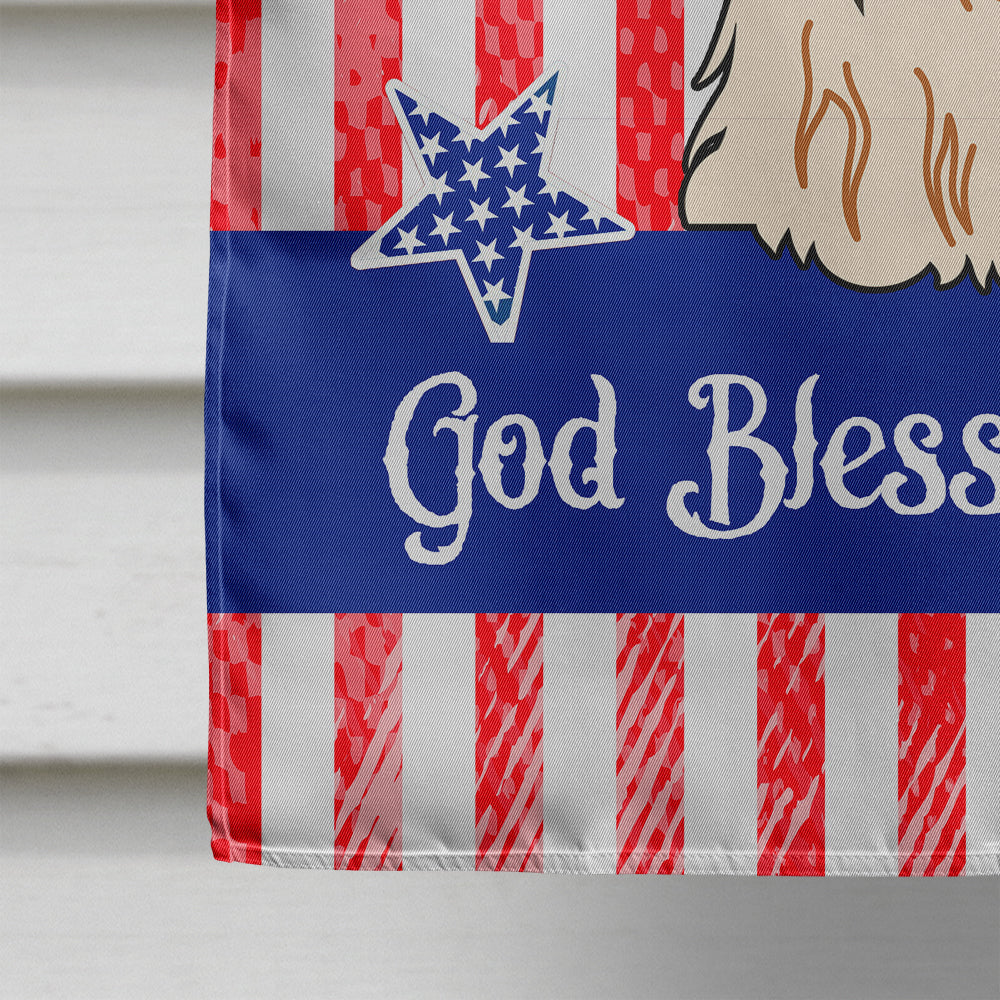 Patriotic USA Shih Tzu Red White House Flag 28x40 Porch Sleeve Pole Decorative Outside Yard Banner Artwork Wall Hanging, Polyester