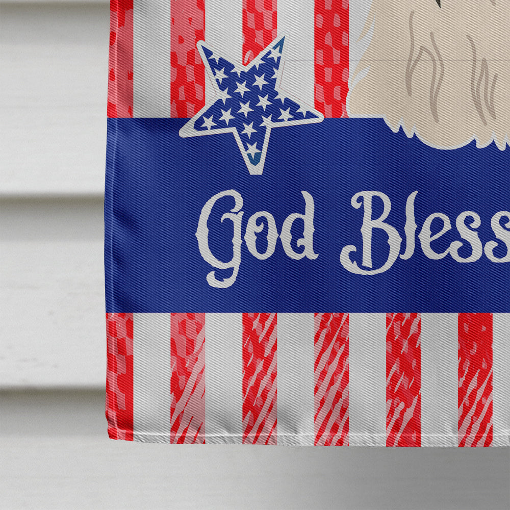 Patriotic USA Shih Tzu Black White House Flag 28x40 Porch Sleeve Pole Decorative Outside Yard Banner Artwork Wall Hanging, Polyester
