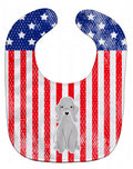 Patriotic USA Bedlington Terrier Blue Baby Bib Easy-Clean Baby Bib Baby Feeding Accessory Baby Mealtime Essential, 10 x 13, Multicolor
