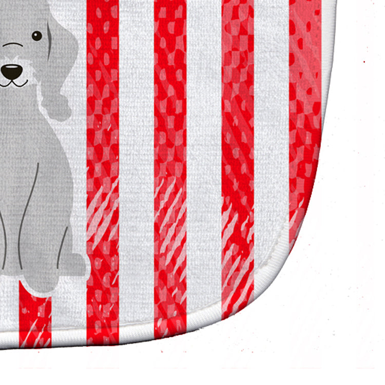 Patriotic USA Bedlington Terrier Blue Baby Bib Easy-Clean Baby Bib Baby Feeding Accessory Baby Mealtime Essential, 10 x 13, Multicolor