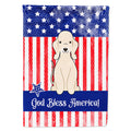 Patriotic USA Bedlington Terrier Sandy House Flag 28x40 Porch Sleeve Pole Decorative Outside Yard Banner Artwork Wall Hanging, Polyester