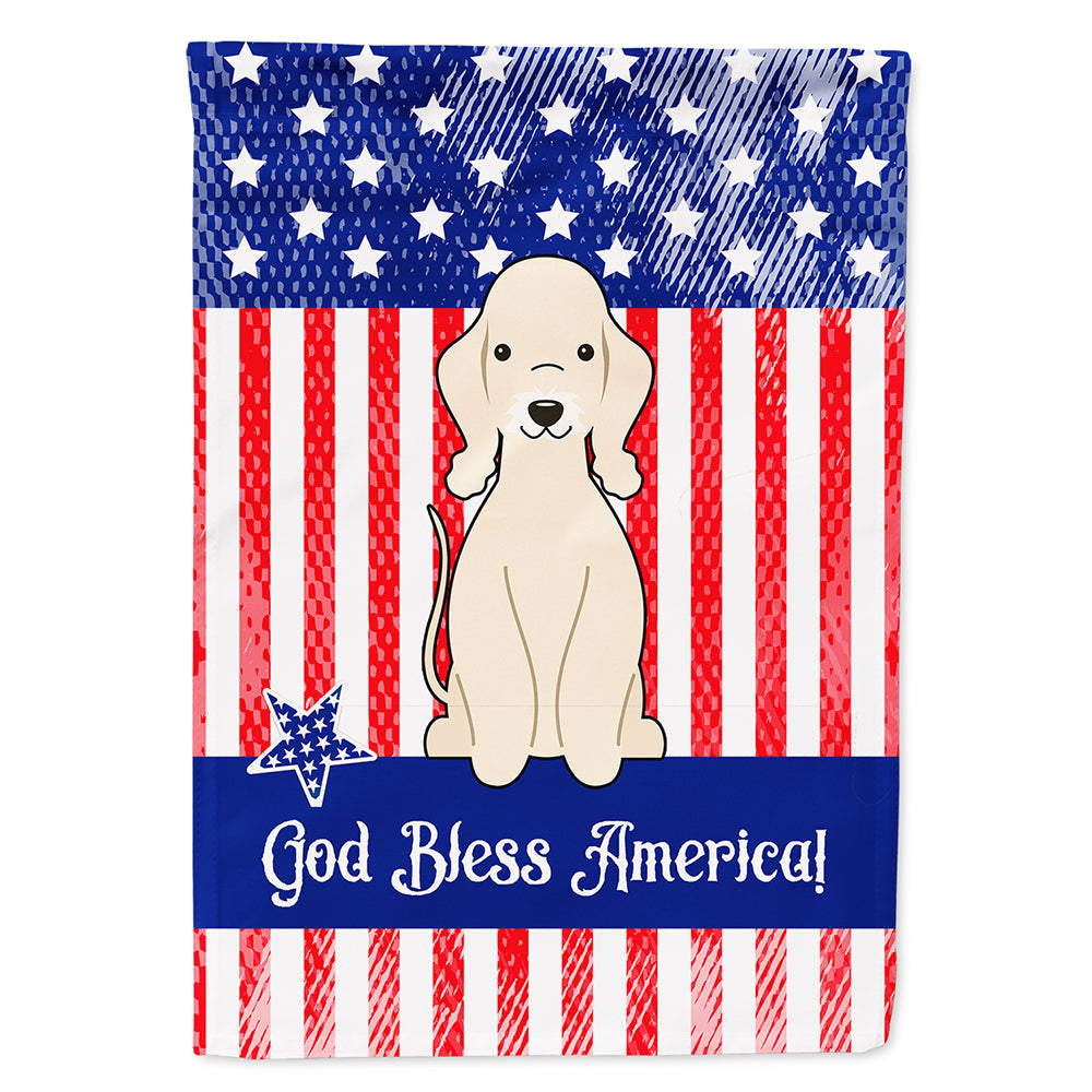 Patriotic USA Bedlington Terrier Sandy House Flag 28x40 Porch Sleeve Pole Decorative Outside Yard Banner Artwork Wall Hanging, Polyester