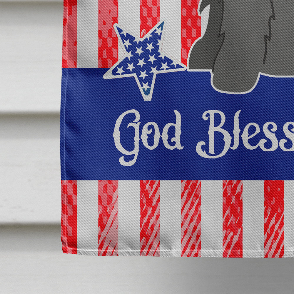Patriotic USA Cocker Spaniel Black House Flag 28x40 Porch Sleeve Pole Decorative Outside Yard Banner Artwork Wall Hanging, Polyester