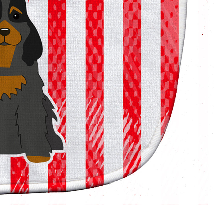 Patriotic USA Cocker Spaniel Black Tan Baby Bib Easy-Clean Baby Bib Baby Feeding Accessory Baby Mealtime Essential, 10 x 13, Multicolor