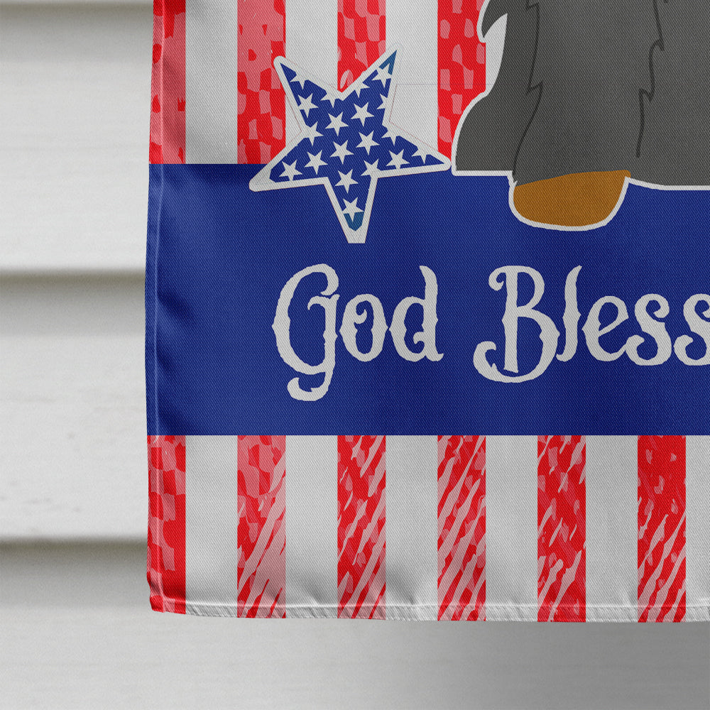 Patriotic USA Cocker Spaniel Black Tan House Flag 28x40 Porch Sleeve Pole Decorative Outside Yard Banner Artwork Wall Hanging, Polyester