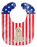 Patriotic USA Cocker Spaniel Buff Baby Bib Easy-Clean Baby Bib Baby Feeding Accessory Baby Mealtime Essential, 10 x 13, Multicolor