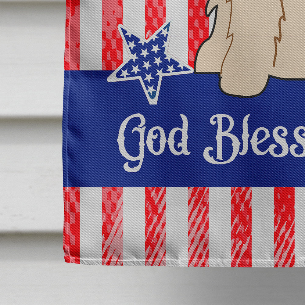 Patriotic USA Cocker Spaniel Buff House Flag 28x40 Porch Sleeve Pole Decorative Outside Yard Banner Artwork Wall Hanging, Polyester
