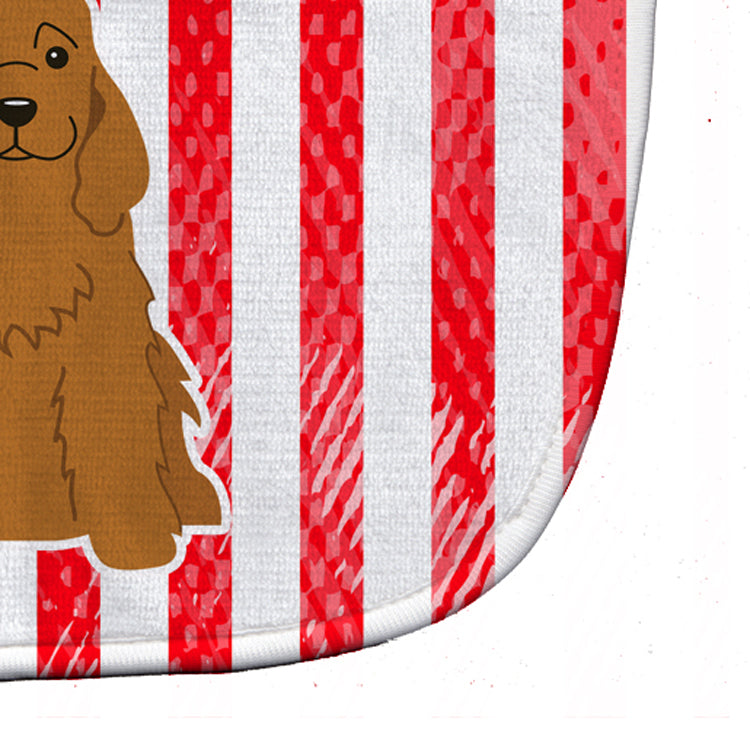 Patriotic USA Cocker Spaniel Red Baby Bib Easy-Clean Baby Bib Baby Feeding Accessory Baby Mealtime Essential, 10 x 13, Multicolor