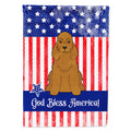 Patriotic USA Cocker Spaniel Red House Flag 28x40 Porch Sleeve Pole Decorative Outside Yard Banner Artwork Wall Hanging, Polyester
