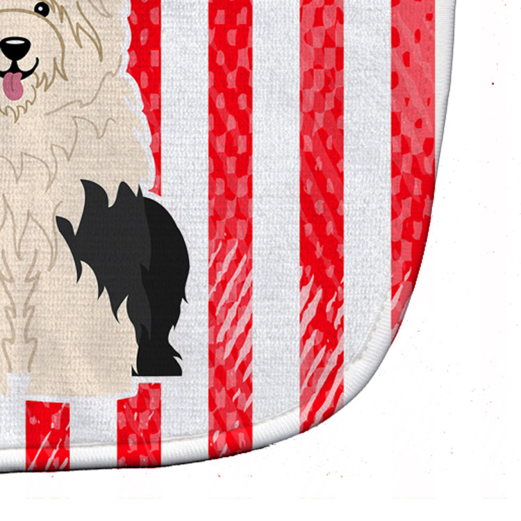 Patriotic USA Old English Sheepdog Baby Bib Easy-Clean Baby Bib Baby Feeding Accessory Baby Mealtime Essential, 10 x 13, Multicolor