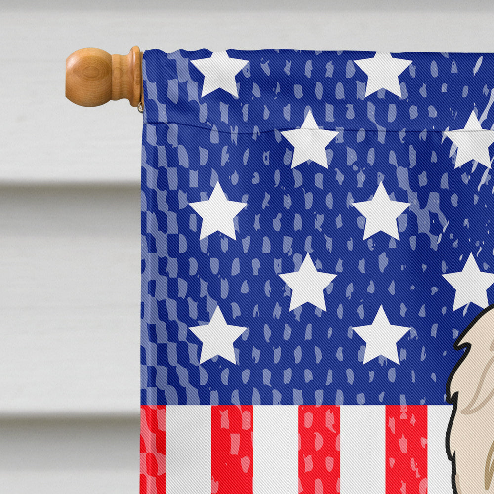 Patriotic USA Old English Sheepdog House Flag 28x40 Porch Sleeve Pole Decorative Outside Yard Banner Artwork Wall Hanging, Polyester