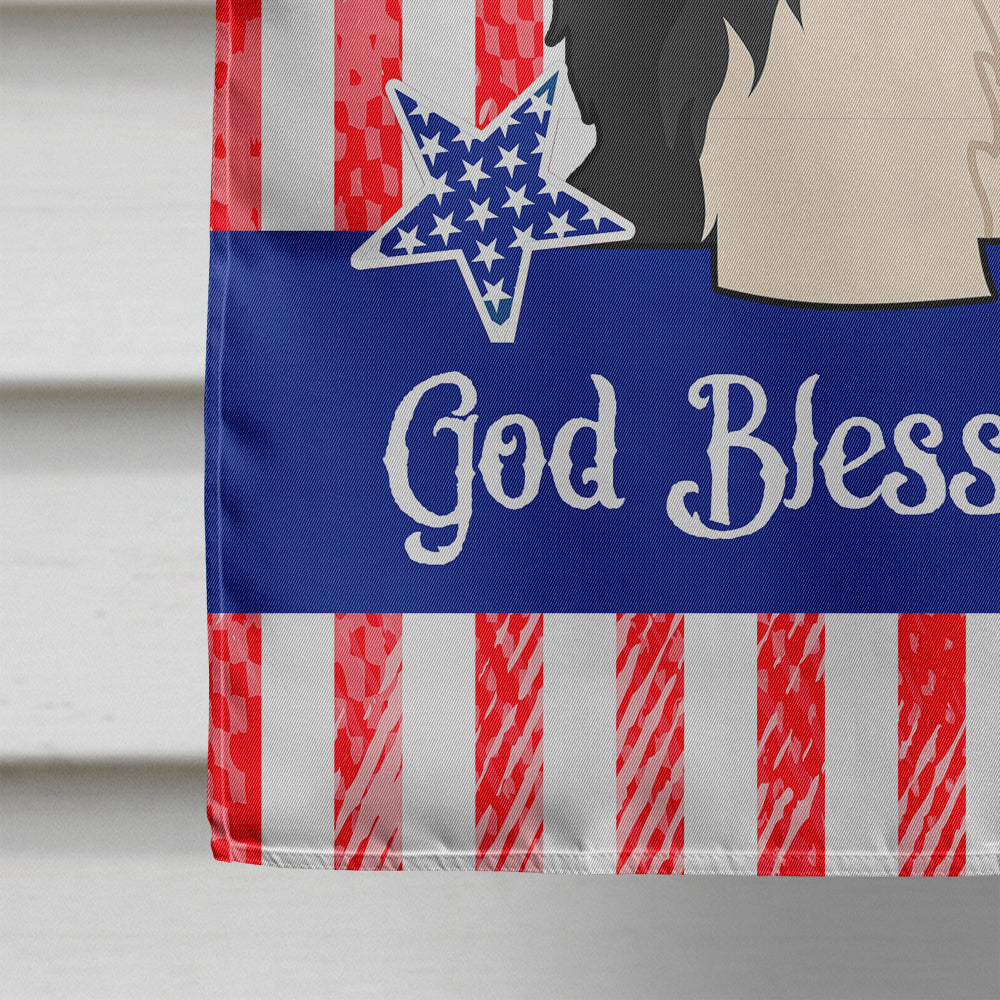 Patriotic USA Old English Sheepdog House Flag 28x40 Porch Sleeve Pole Decorative Outside Yard Banner Artwork Wall Hanging, Polyester