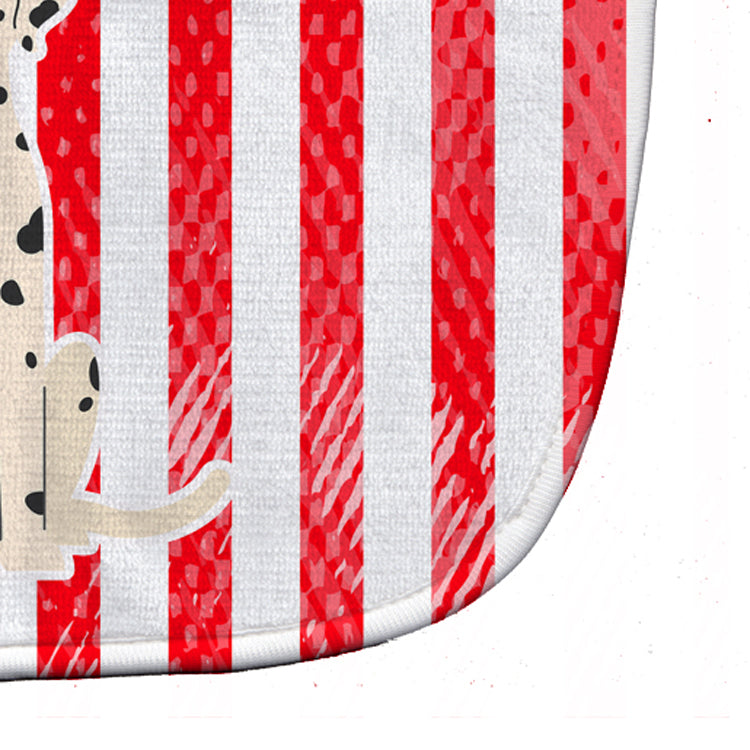 Patriotic USA Dalmatian Baby Bib Easy-Clean Baby Bib Baby Feeding Accessory Baby Mealtime Essential, 10 x 13, Multicolor