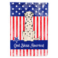 Patriotic USA Dalmatian House Flag 28x40 Porch Sleeve Pole Decorative Outside Yard Banner Artwork Wall Hanging, Polyester