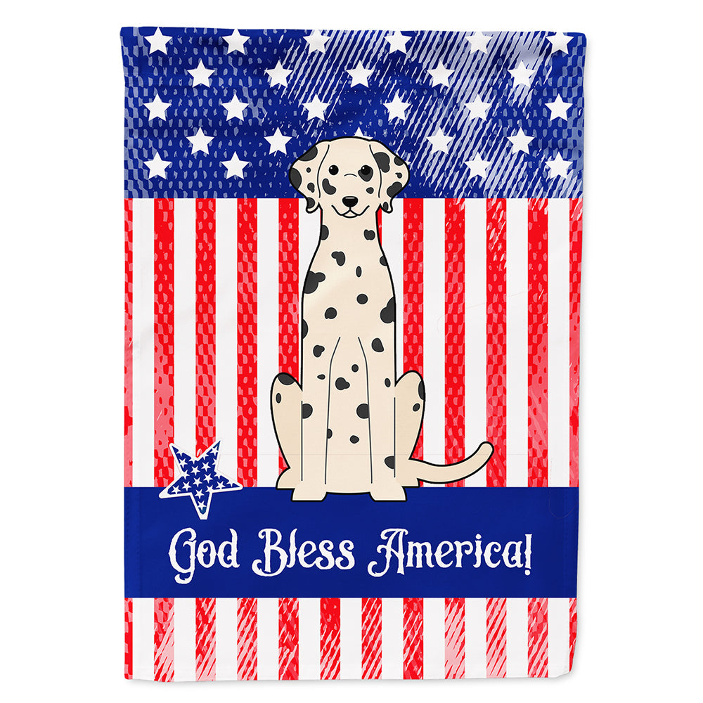 Patriotic USA Dalmatian House Flag 28x40 Porch Sleeve Pole Decorative Outside Yard Banner Artwork Wall Hanging, Polyester