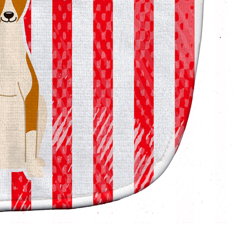 Patriotic USA Whippet Baby Bib Easy-Clean Baby Bib Baby Feeding Accessory Baby Mealtime Essential, 10 x 13, Multicolor