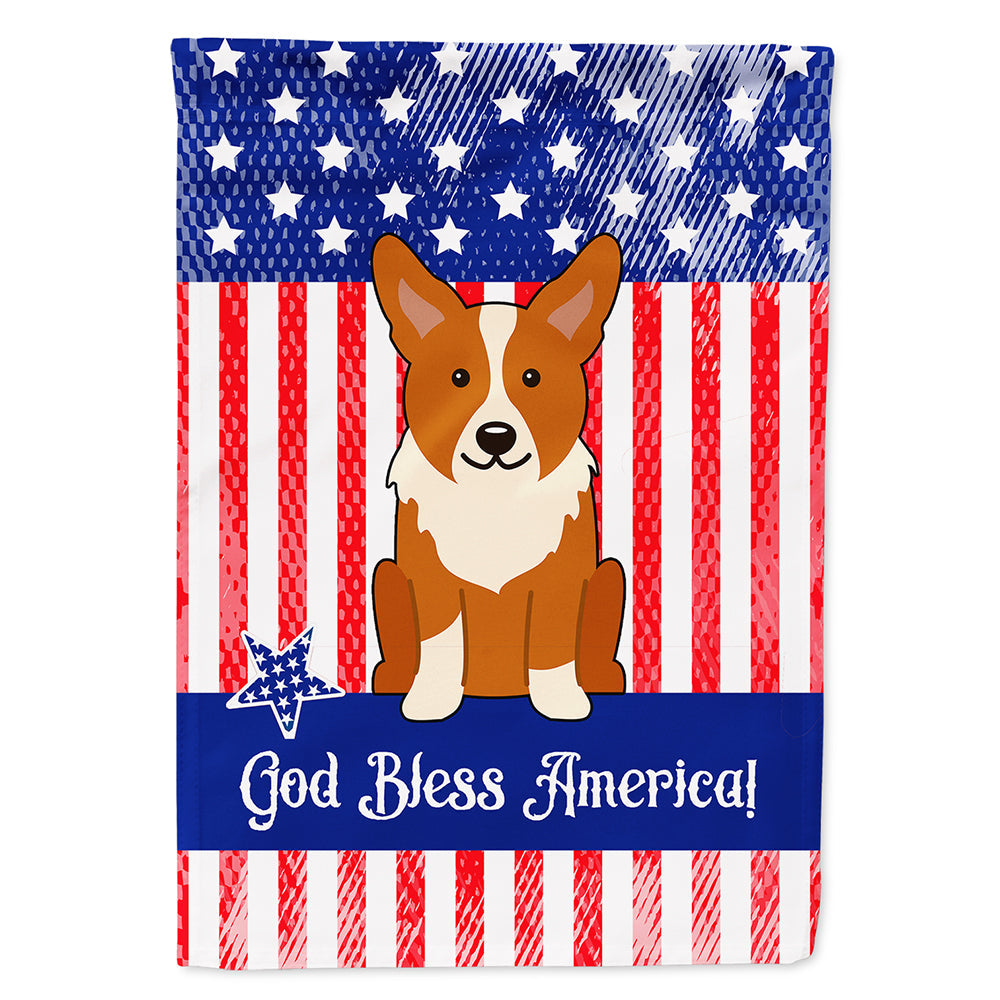 Patriotic USA Corgi House Flag 28x40 Porch Sleeve Pole Decorative Outside Yard Banner Artwork Wall Hanging, Polyester