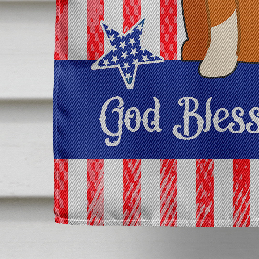 Patriotic USA Corgi House Flag 28x40 Porch Sleeve Pole Decorative Outside Yard Banner Artwork Wall Hanging, Polyester