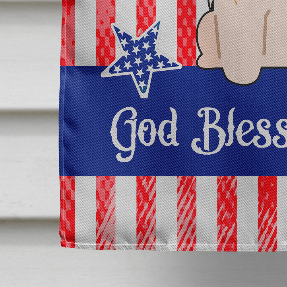 Patriotic USA Pekingese Red White House Flag 28x40 Porch Sleeve Pole Decorative Outside Yard Banner Artwork Wall Hanging, Polyester