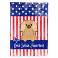 Patriotic USA Pekingese Fawn Sable House Flag 28x40 Porch Sleeve Pole Decorative Outside Yard Banner Artwork Wall Hanging, Polyester