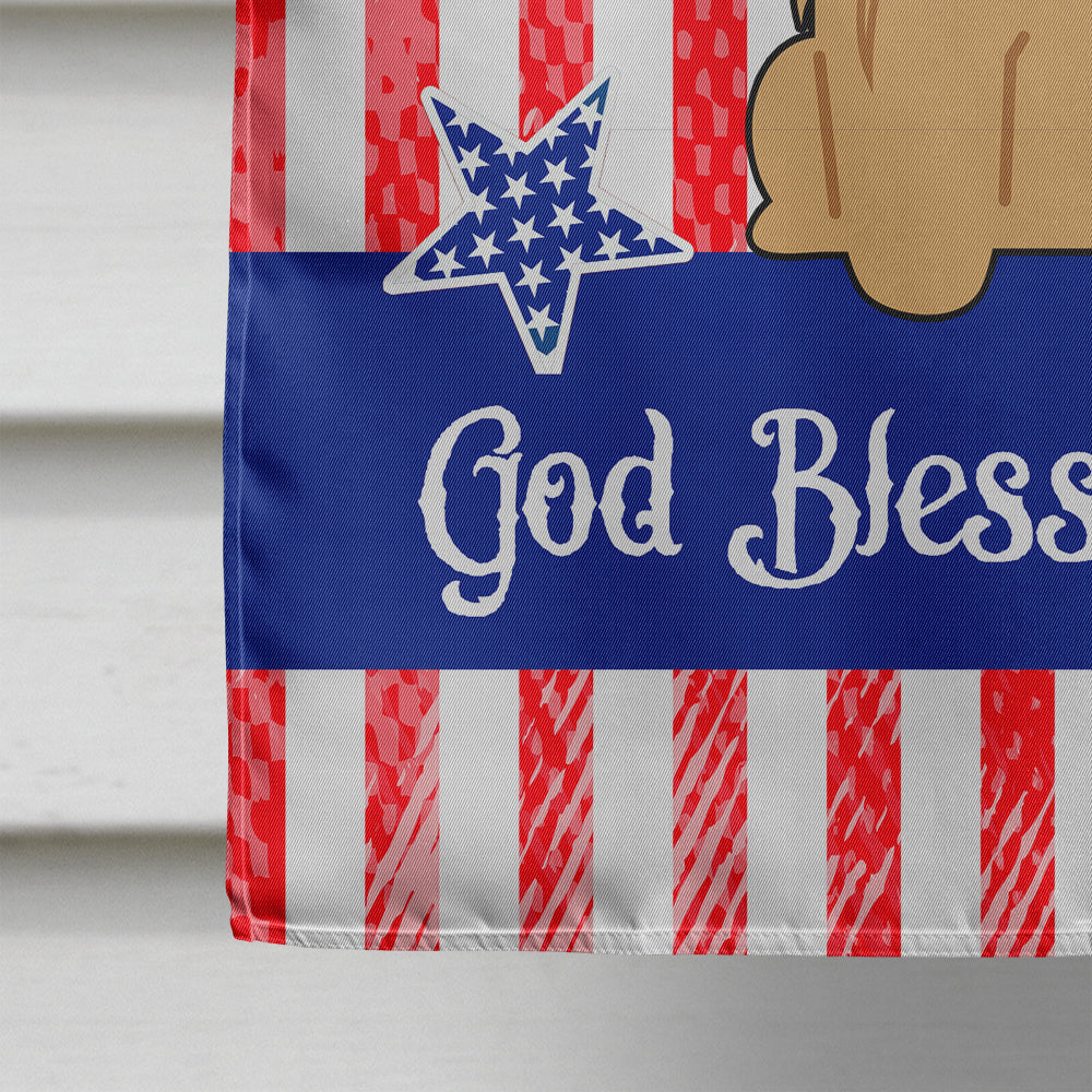 Patriotic USA Pekingese Fawn Sable House Flag 28x40 Porch Sleeve Pole Decorative Outside Yard Banner Artwork Wall Hanging, Polyester