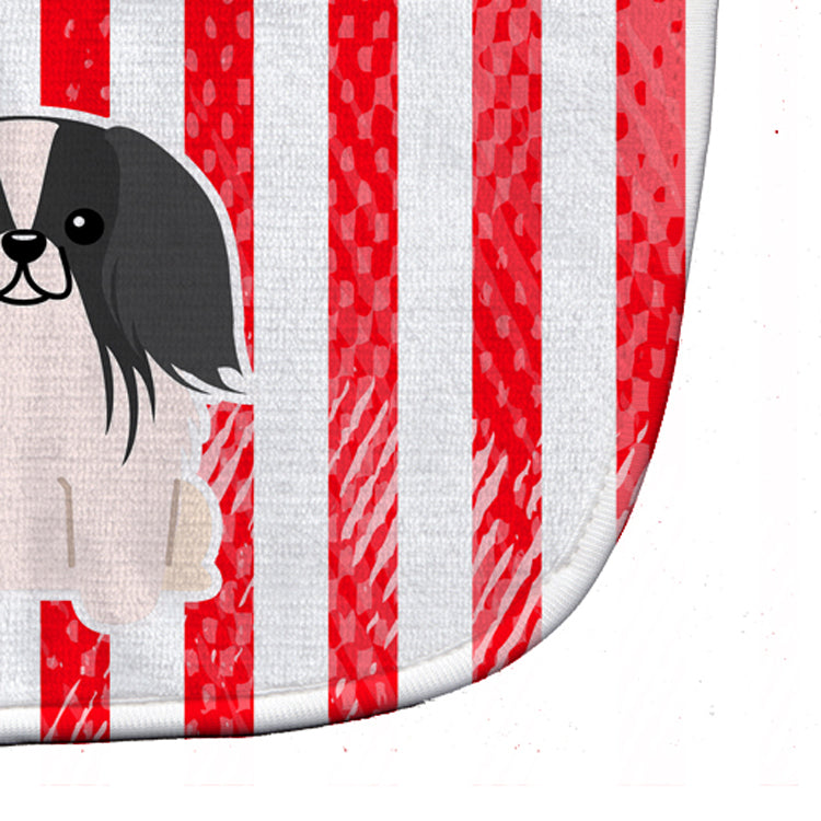 Patriotic USA Pekingese Black White Baby Bib Easy-Clean Baby Bib Baby Feeding Accessory Baby Mealtime Essential, 10 x 13, Multicolor
