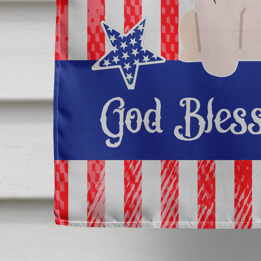 Patriotic USA Pekingese Black White House Flag 28x40 Porch Sleeve Pole Decorative Outside Yard Banner Artwork Wall Hanging, Polyester