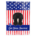 Patriotic USA Pekingese Black House Flag 28x40 Porch Sleeve Pole Decorative Outside Yard Banner Artwork Wall Hanging, Polyester