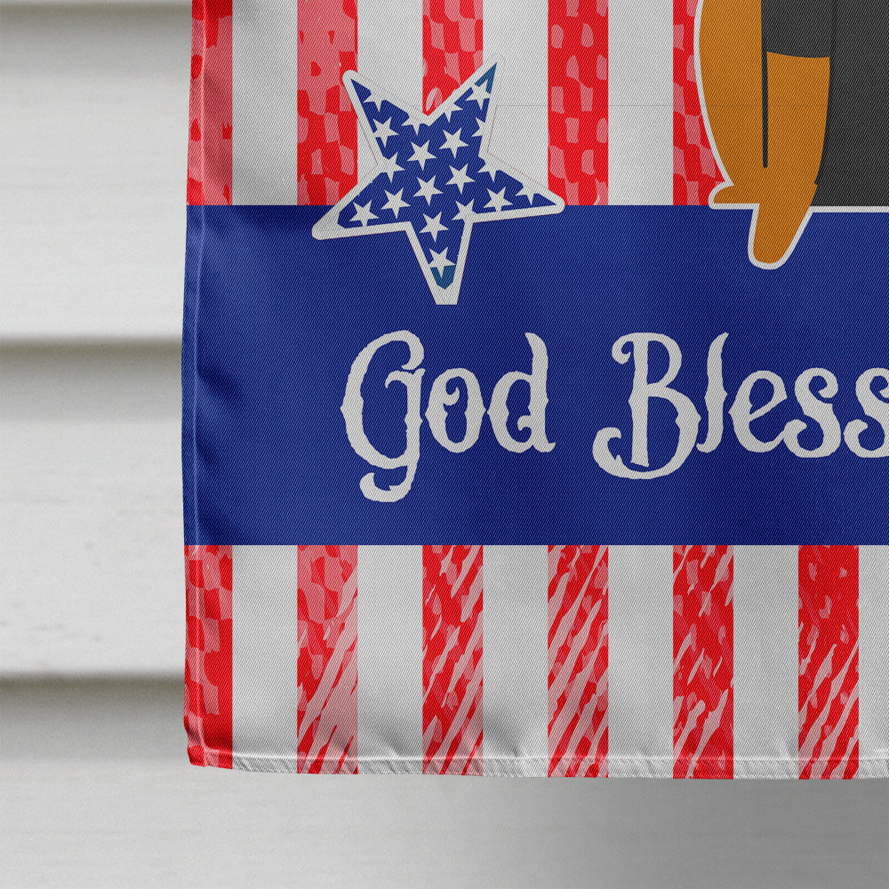 Patriotic USA English Toy Terrier House Flag 28x40 Porch Sleeve Pole Decorative Outside Yard Banner Artwork Wall Hanging, Polyester