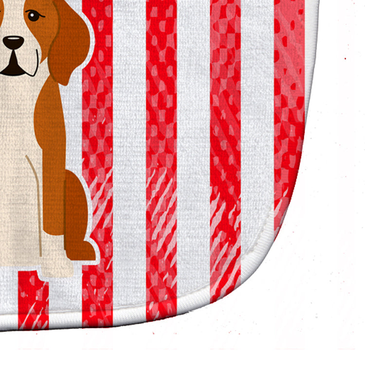 Patriotic USA English Foxhound Baby Bib Easy-Clean Baby Bib Baby Feeding Accessory Baby Mealtime Essential, 10 x 13, Multicolor