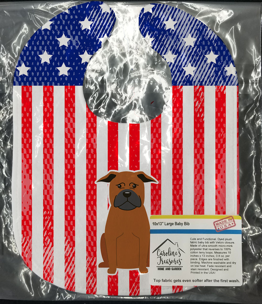 Patriotic USA Chinese Chongqing Dog Baby Bib Easy-Clean Baby Bib Baby Feeding Accessory Baby Mealtime Essential, 10 x 13, Multicolor