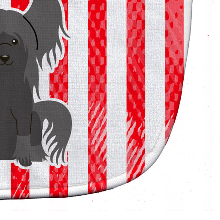 Patriotic USA Chinese Crested Black Baby Bib Easy-Clean Baby Bib Baby Feeding Accessory Baby Mealtime Essential, 10 x 13, Multicolor