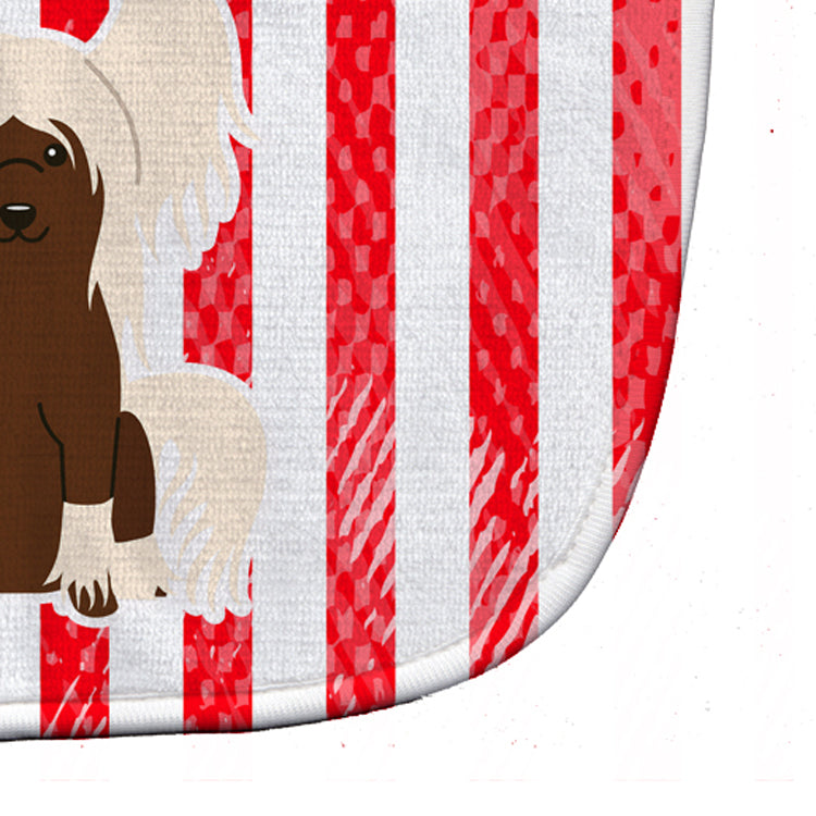 Patriotic USA Chinese Crested Cream Baby Bib Easy-Clean Baby Bib Baby Feeding Accessory Baby Mealtime Essential, 10 x 13, Multicolor