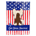 Patriotic USA Chinese Crested Cream House Flag 28x40 Porch Sleeve Pole Decorative Outside Yard Banner Artwork Wall Hanging, Polyester