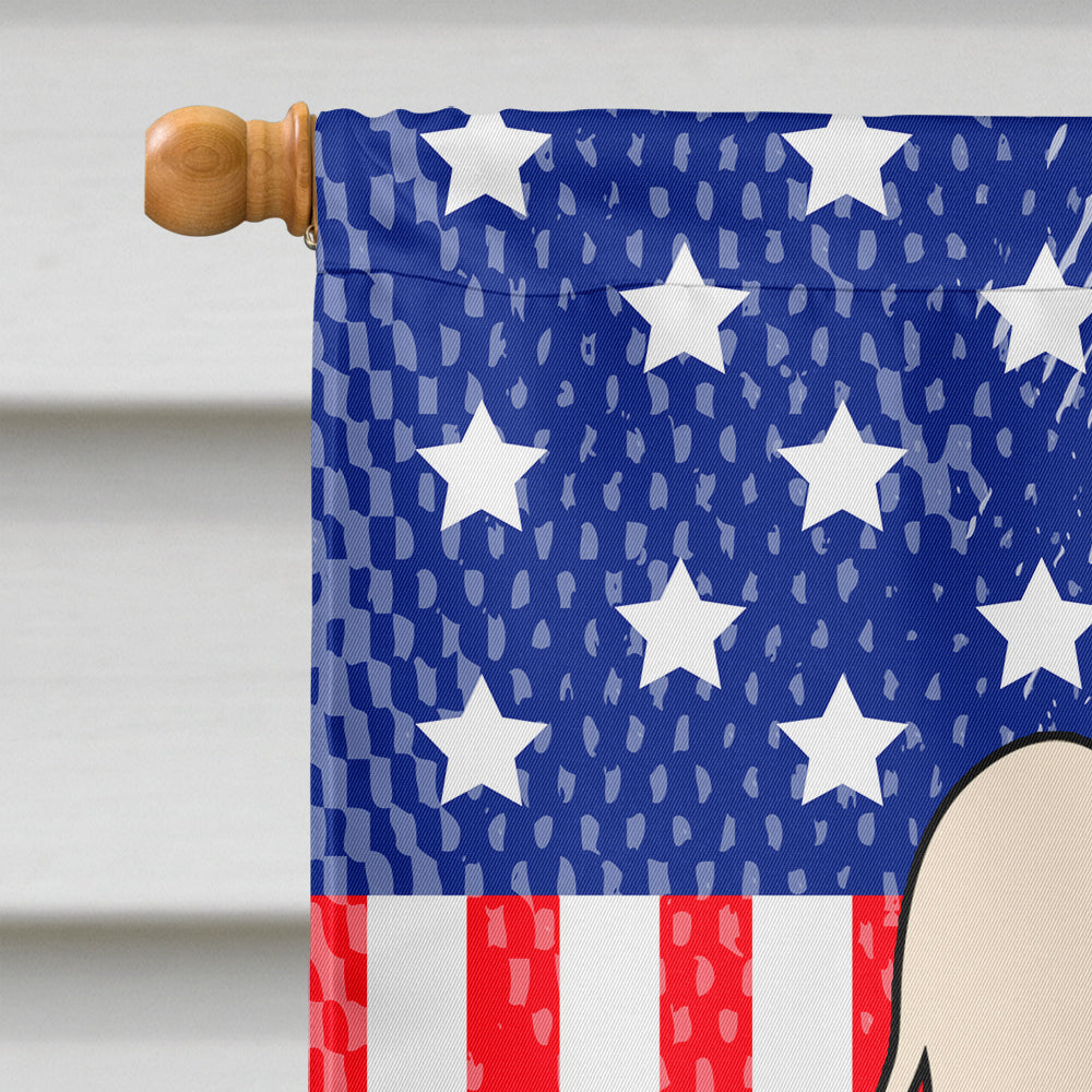 Patriotic USA Chinese Crested Cream House Flag 28x40 Porch Sleeve Pole Decorative Outside Yard Banner Artwork Wall Hanging, Polyester