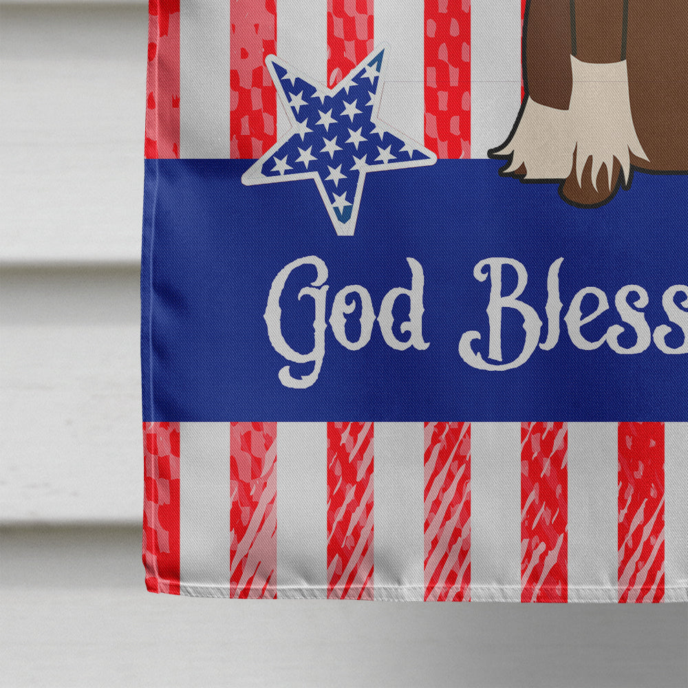 Patriotic USA Chinese Crested Cream House Flag 28x40 Porch Sleeve Pole Decorative Outside Yard Banner Artwork Wall Hanging, Polyester