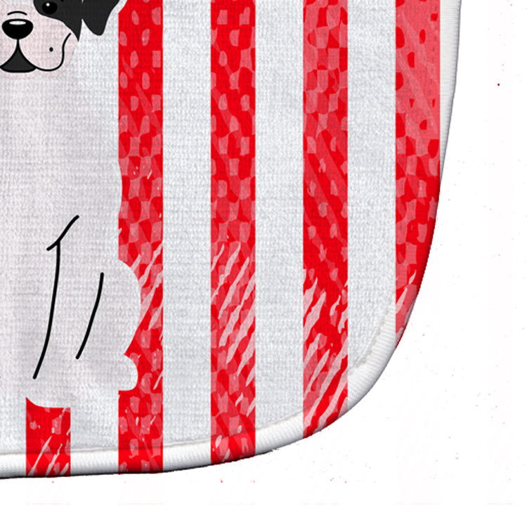 Patriotic USA White Boxer Cooper Baby Bib Easy-Clean Baby Bib Baby Feeding Accessory Baby Mealtime Essential, 10 x 13, Multicolor