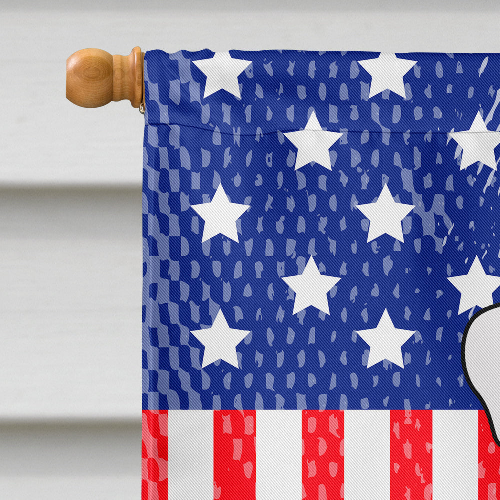 Patriotic USA White Boxer Cooper House Flag 28x40 Porch Sleeve Pole Decorative Outside Yard Banner Artwork Wall Hanging, Polyester